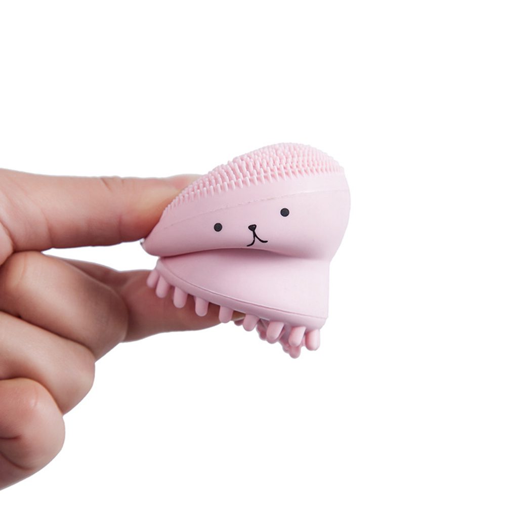 Lovely Cute Animal Small Octopus Shape Silicone Facial Cleaning Brush Deep Pore Cleaning Exfoliator Face Washing Brush Skin Care