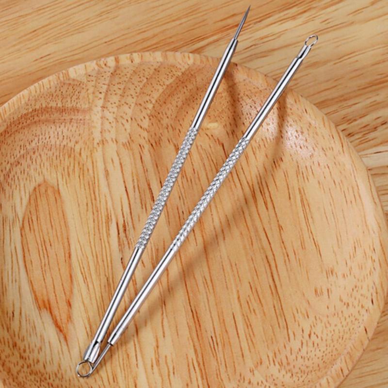 1pcs Silver Blackhead Comedone Acne Blemish Extractor Remover Stainless Needles Remove Tools removedor de cravo HOT