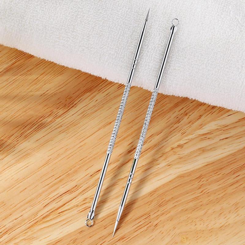 1pcs Silver Blackhead Comedone Acne Blemish Extractor Remover Stainless Needles Remove Tools removedor de cravo HOT