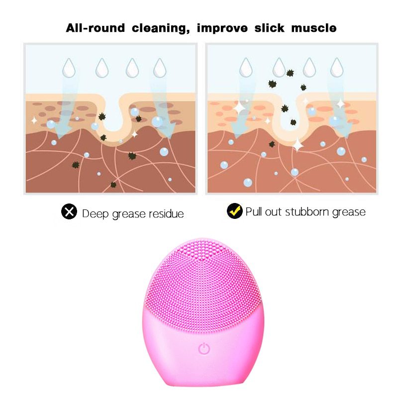 Face Cleaning Brush Electric Facial Cleanser Washing Brush Mini Electric Facial Brush face cleansing brush VIP DROPSHIPPING