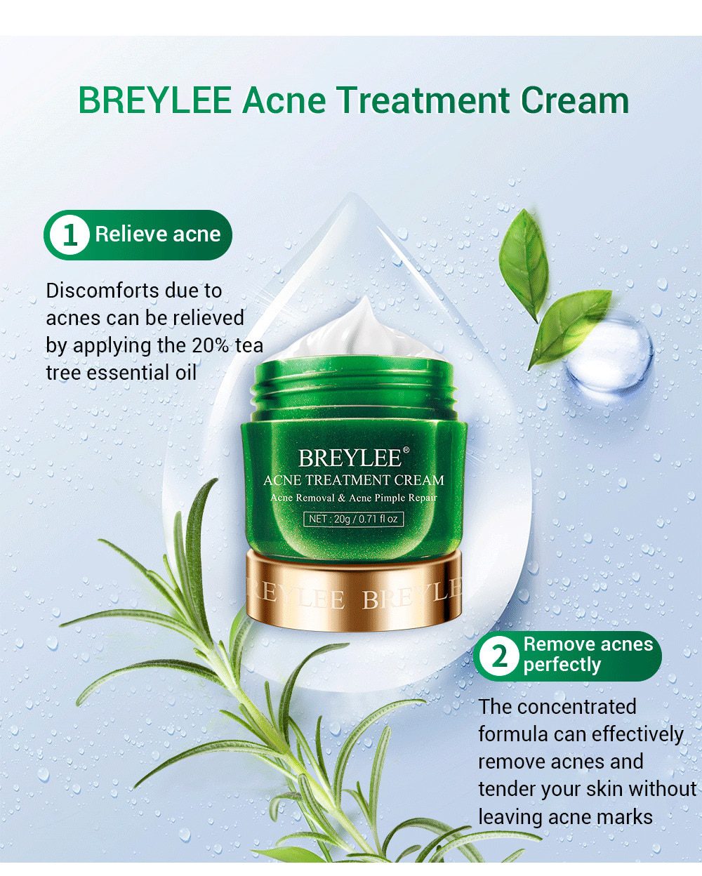 BREYLEE Acne Pimple Patch Face Mask Skin Care Acne Treatment Serum Face Cream Acne Cream Essence Sheet Mask Facial Care Tools