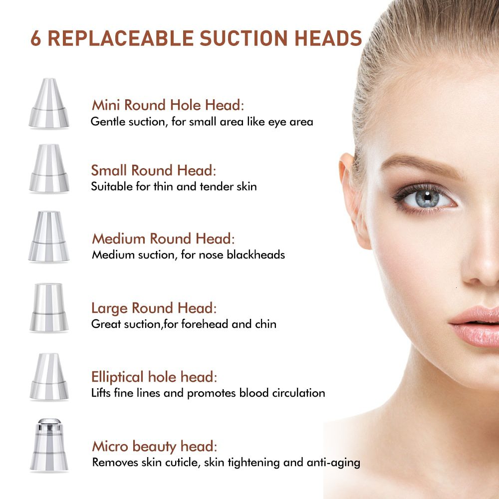 Electric Blackheads Pore Remover Face Nose Vaccum Deep Cleaning Blackheads Tools  Facial Steamer Spa Moisturizing Skin Care