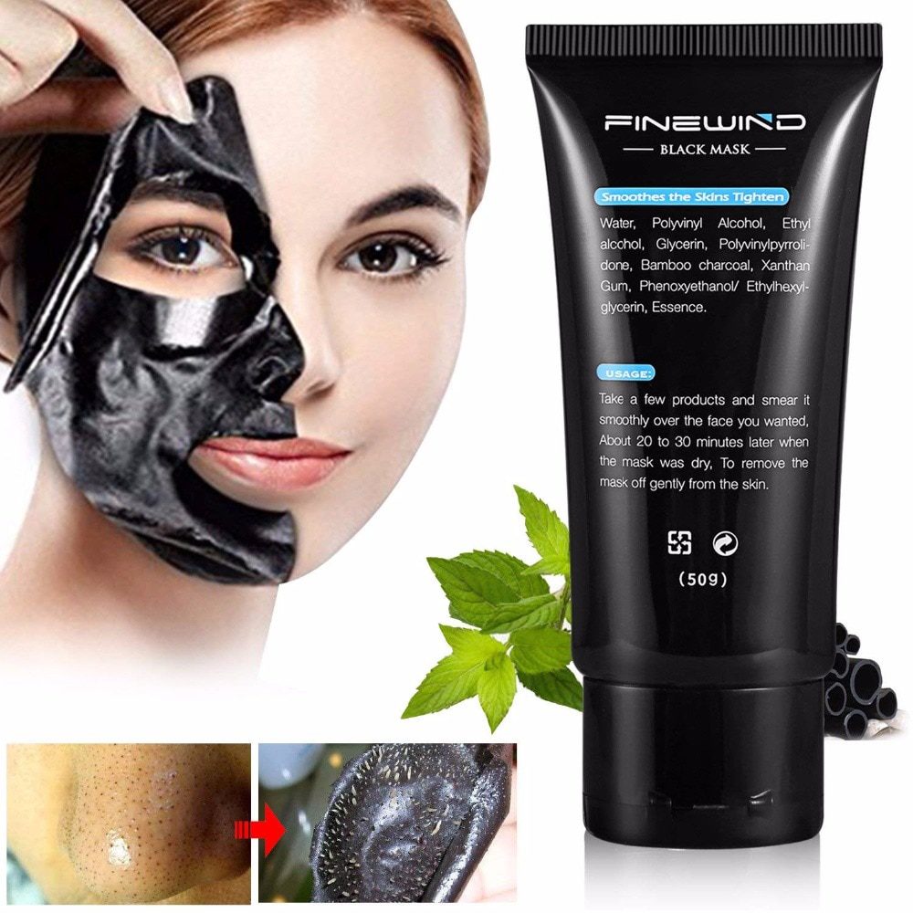 Mabox Black Mask Peel Off Bamboo Charcoal Purifying Blackhead Remover Mask Deep Cleansing for AcneScars Blemishes WrinklesFacial