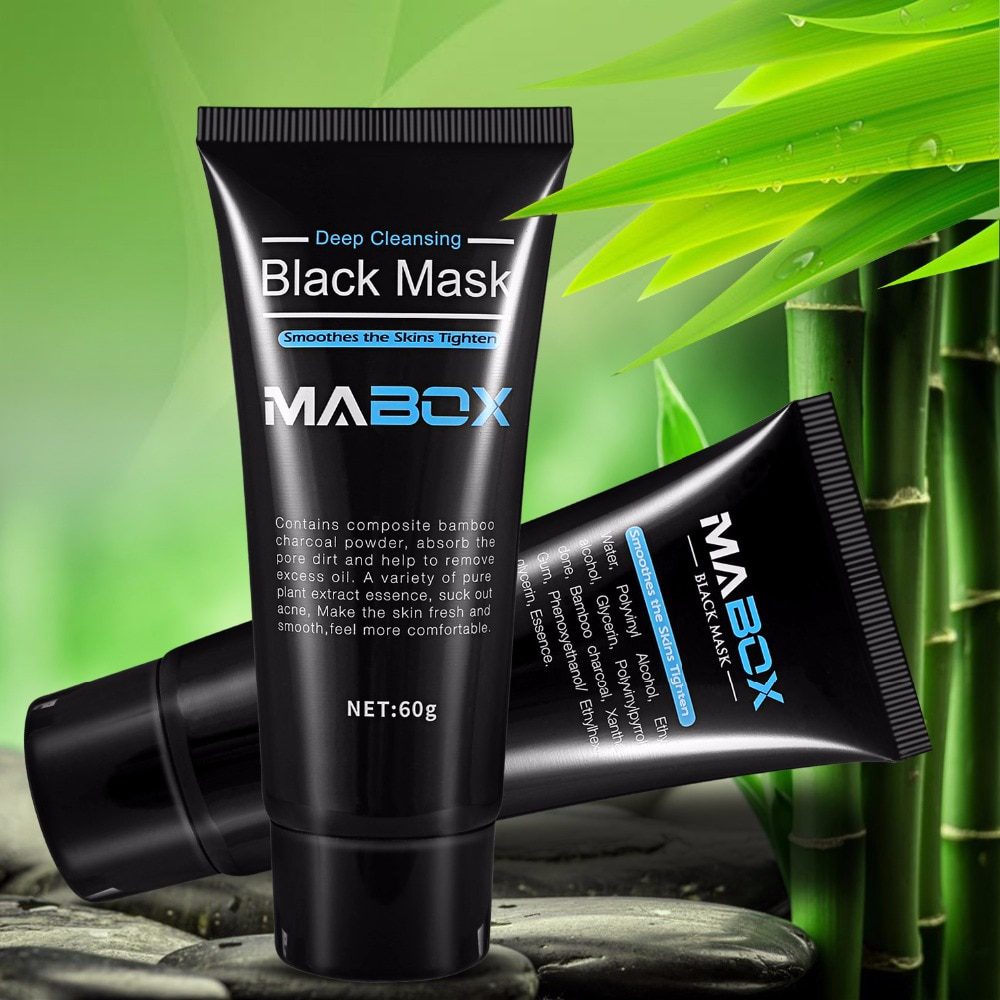 Mabox Black Mask Peel Off Bamboo Charcoal Purifying Blackhead Remover Mask Deep Cleansing for AcneScars Blemishes WrinklesFacial