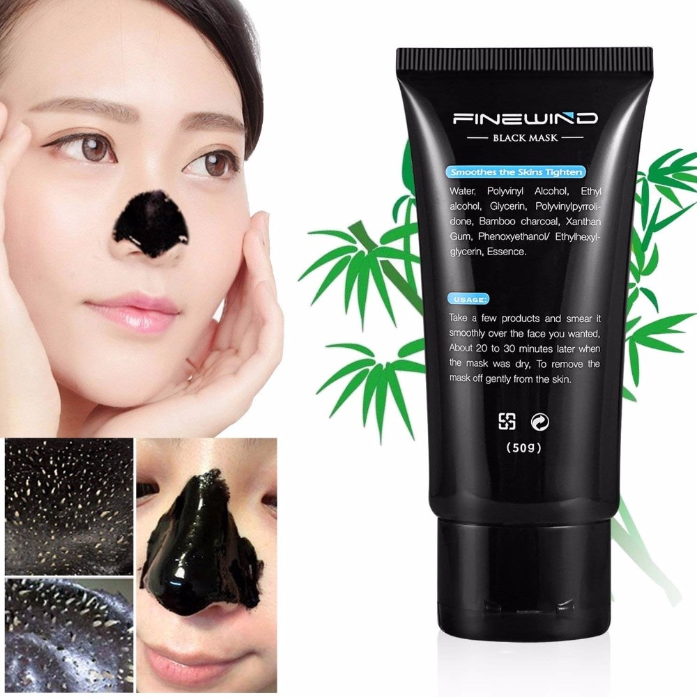 Mabox Black Mask Peel Off Bamboo Charcoal Purifying Blackhead Remover Mask Deep Cleansing for AcneScars Blemishes WrinklesFacial