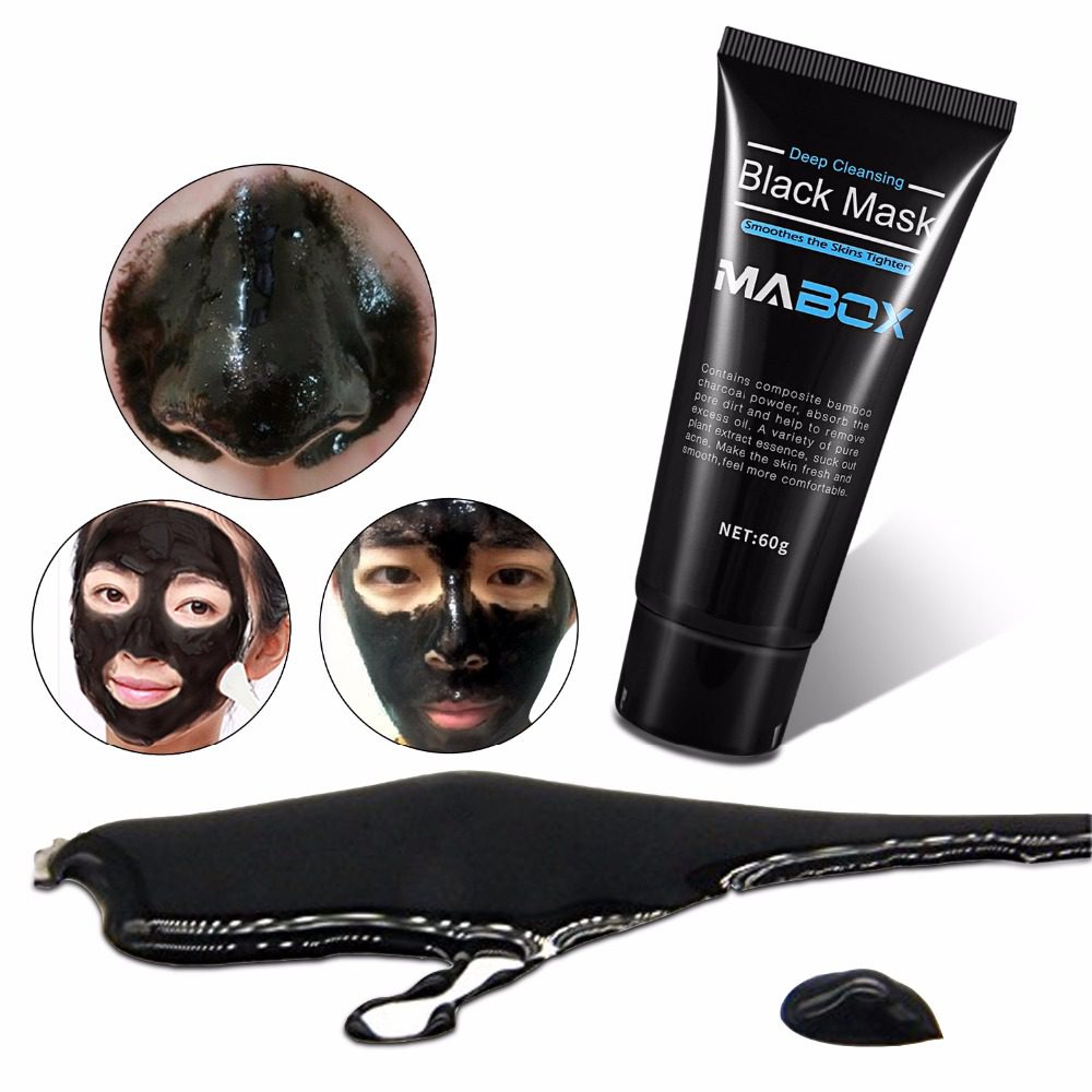 Mabox Black Mask Peel Off Bamboo Charcoal Purifying Blackhead Remover Mask Deep Cleansing for AcneScars Blemishes WrinklesFacial