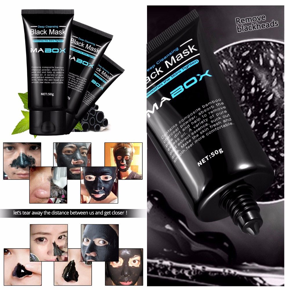 Mabox Black Mask Peel Off Bamboo Charcoal Purifying Blackhead Remover Mask Deep Cleansing for AcneScars Blemishes WrinklesFacial