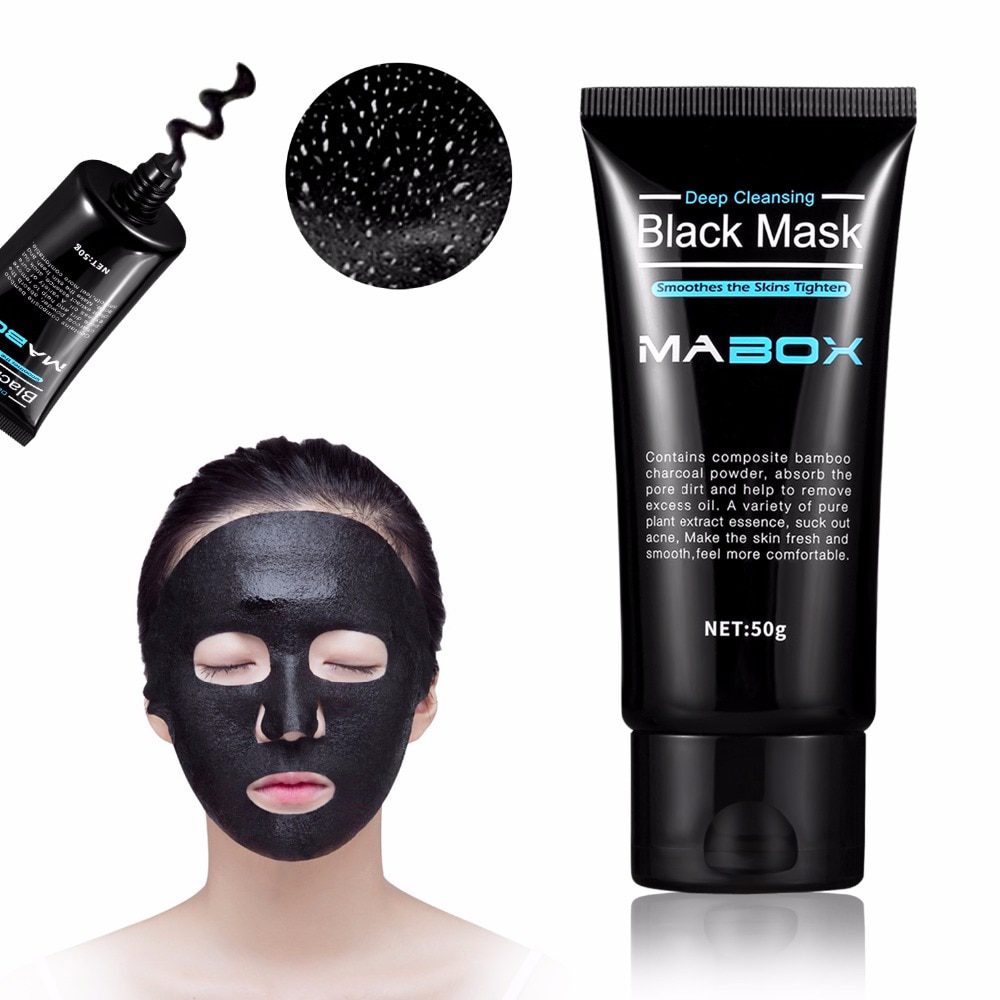 Mabox Black Mask Peel Off Bamboo Charcoal Purifying Blackhead Remover Mask Deep Cleansing for AcneScars Blemishes WrinklesFacial