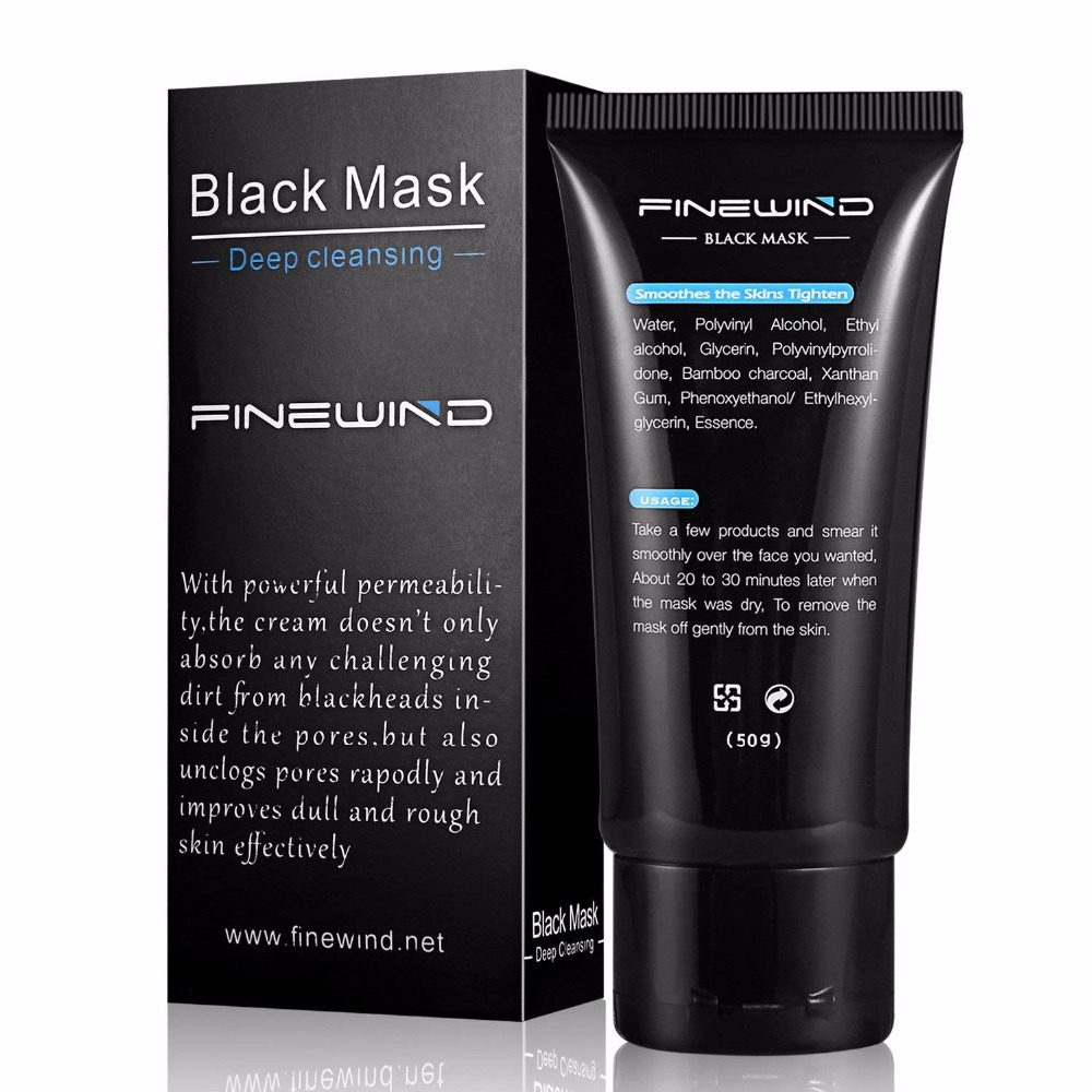 Mabox Black Mask Peel Off Bamboo Charcoal Purifying Blackhead Remover Mask Deep Cleansing for AcneScars Blemishes WrinklesFacial