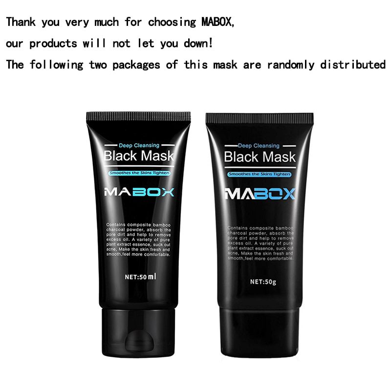 Mabox Black Mask Peel Off Bamboo Charcoal Purifying Blackhead Remover Mask Deep Cleansing for AcneScars Blemishes WrinklesFacial