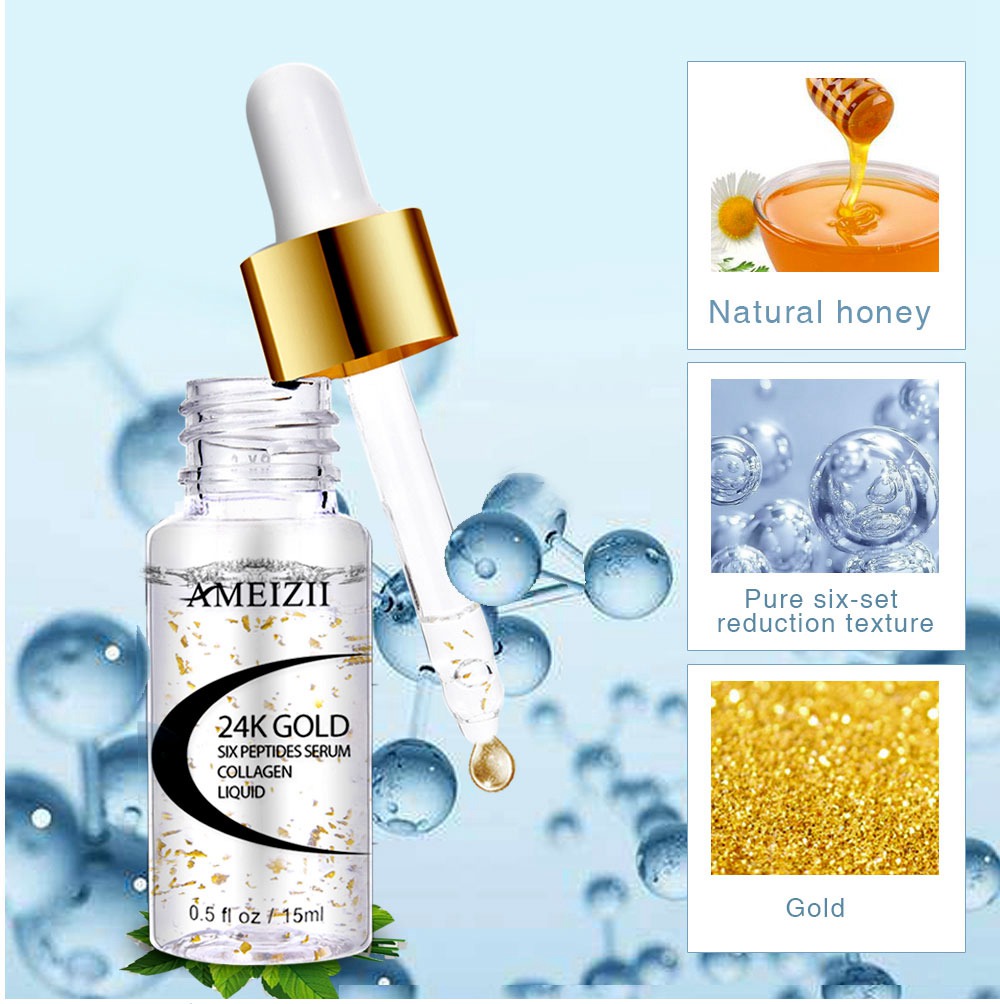 AMEIZII Snail Essence Hyaluronic Acid Serum Moisturizing Whitening Lifting Firming Essence Anti-Aging Face Skin Care Repair 1Pcs