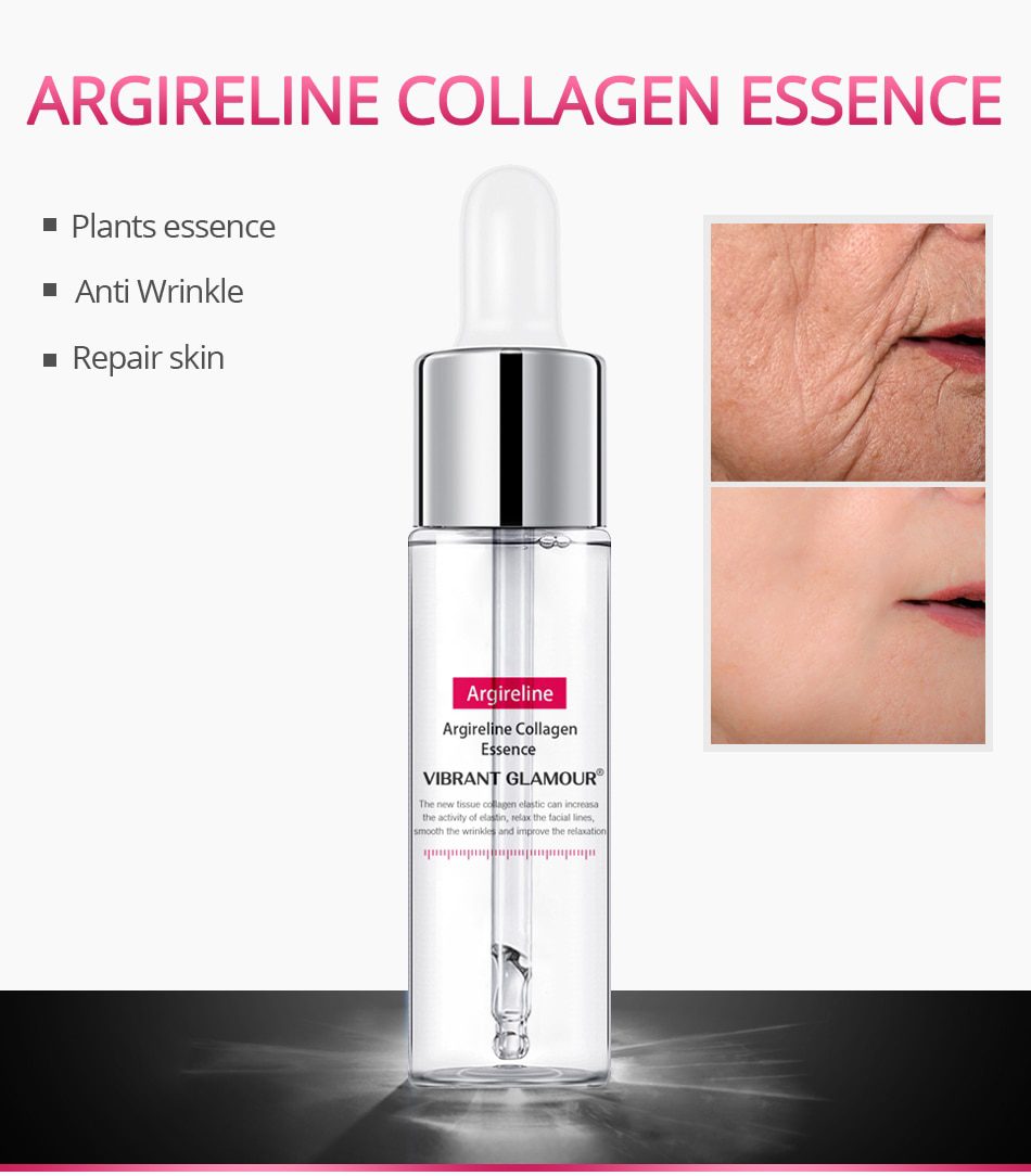 VIBRANT GLAMOUR Argireline Collagen Face Serum Anti-Aging Wrinkle essence cream Lift Firming Whitening Moisturizing Skin Care