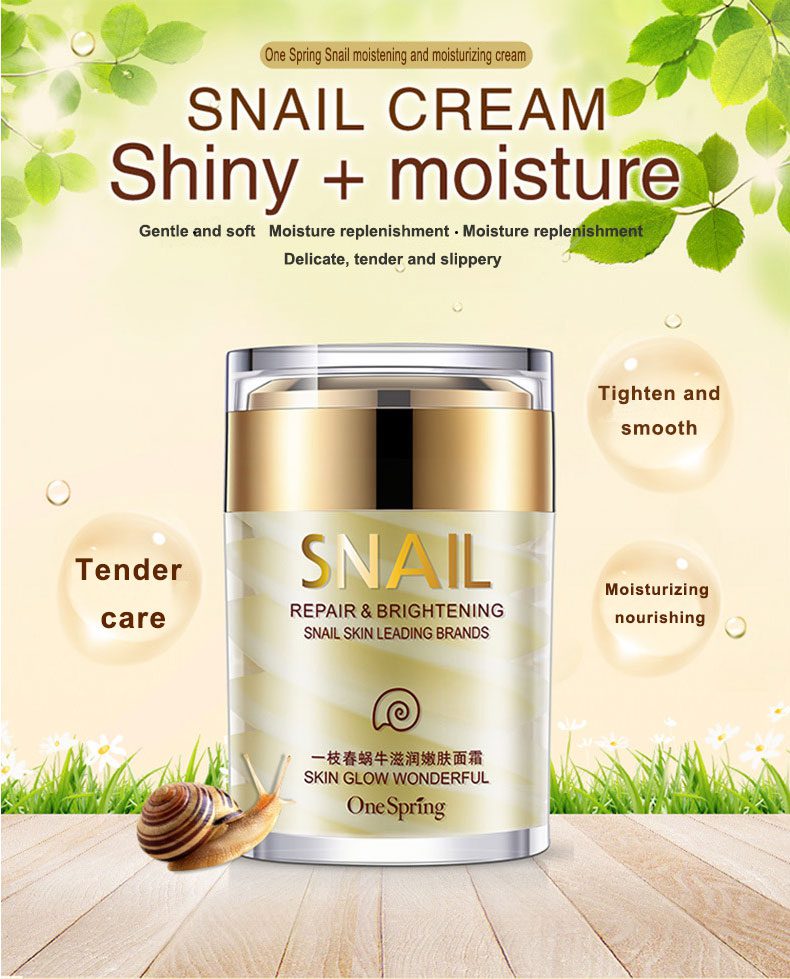 OneSping Snail Cream Snail Whitening Cream Aloe Vera Gel Eye Serum Face Cream Anti Wrinkle Rorec Korean Face Care Cosmetics