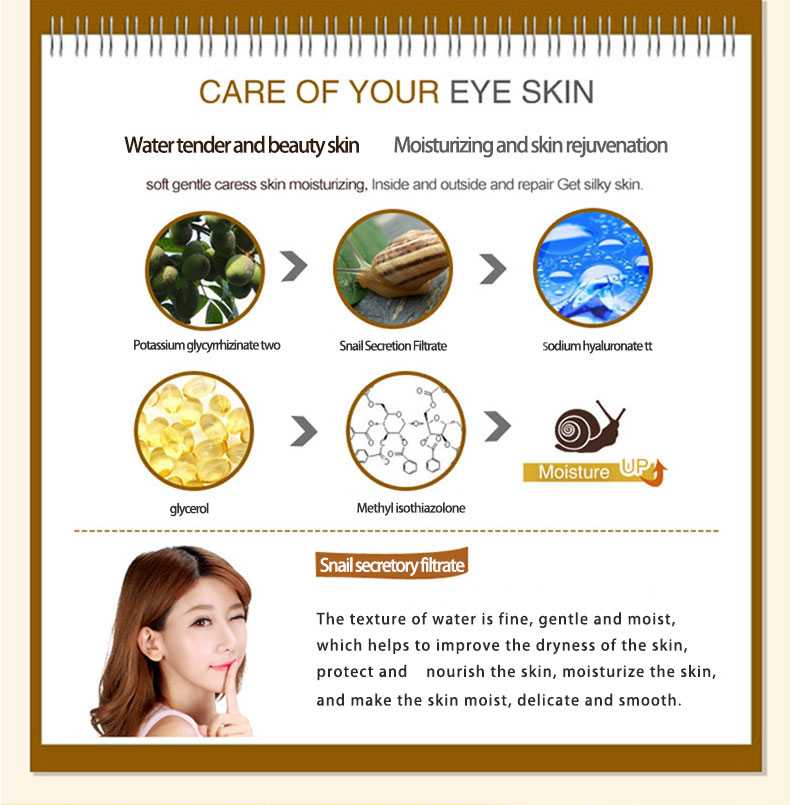 OneSping Snail Cream Snail Whitening Cream Aloe Vera Gel Eye Serum Face Cream Anti Wrinkle Rorec Korean Face Care Cosmetics