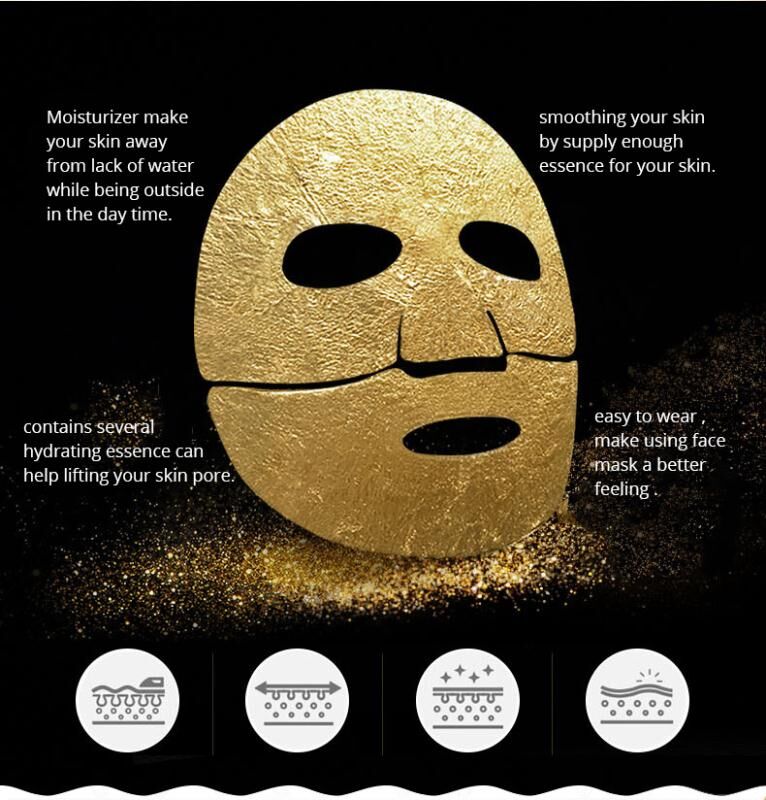 24K Gold Collagen Face Mask Crystal Gold Collagen Facial Masks Moisturizing whitening Anti-aging Skin Care Korean Cosmenics mask