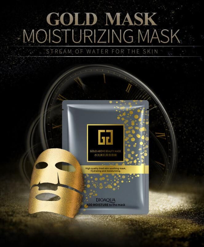 24K Gold Collagen Face Mask Crystal Gold Collagen Facial Masks Moisturizing whitening Anti-aging Skin Care Korean Cosmenics mask