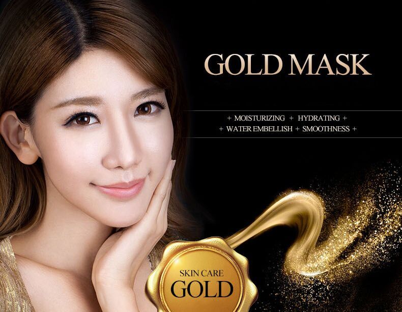 24K Gold Collagen Face Mask Crystal Gold Collagen Facial Masks Moisturizing whitening Anti-aging Skin Care Korean Cosmenics mask