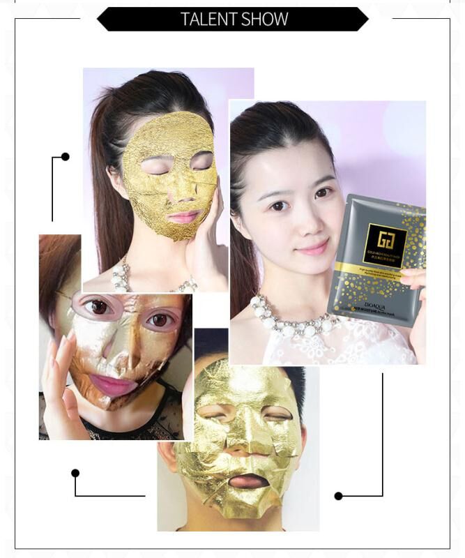 24K Gold Collagen Face Mask Crystal Gold Collagen Facial Masks Moisturizing whitening Anti-aging Skin Care Korean Cosmenics mask