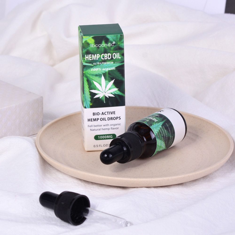 30ml 100% Organic Hemp CBD Oil 2000mg Bio-active Hemp Seeds Oil Extract Drop for Pain Relief Reduce Anxiety Better Sleep Essence