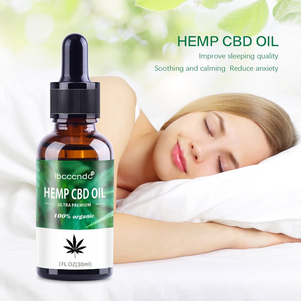 30ml 100% Organic Hemp CBD Oil 2000mg Bio-active Hemp Seeds Oil Extract Drop for Pain Relief Reduce Anxiety Better Sleep Essence