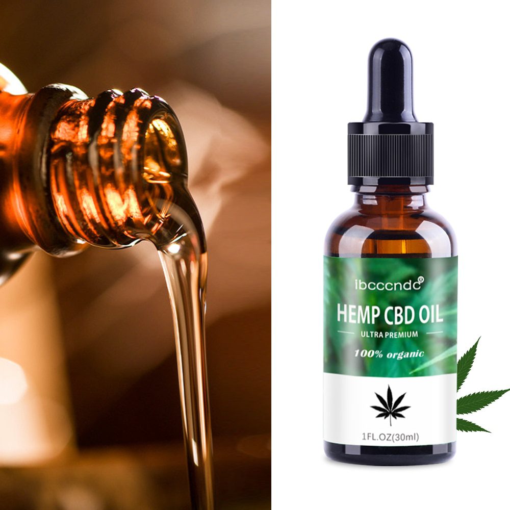 30ml 100% Organic Hemp CBD Oil 2000mg Bio-active Hemp Seeds Oil Extract Drop for Pain Relief Reduce Anxiety Better Sleep Essence