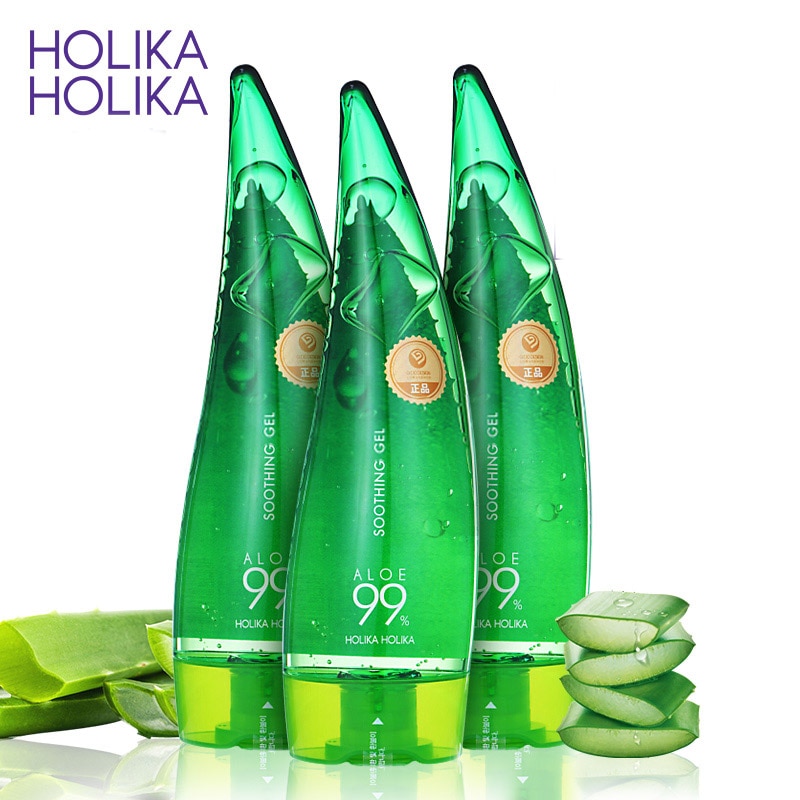 HOLIKA HOLIKA 99% Aloe Soothing Gel Aloe Vera Gel Skin Care Remove Acne Moisturizing Day Cream After Sun Lotions Aloe Gel 55ml