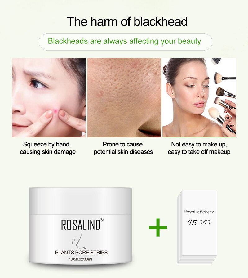 ROSALIND Face Masks Facial From Black Dots Remove Blackhead Acne Nose Peeling Fabric Mask For The Face Lifting Cream Skin Care