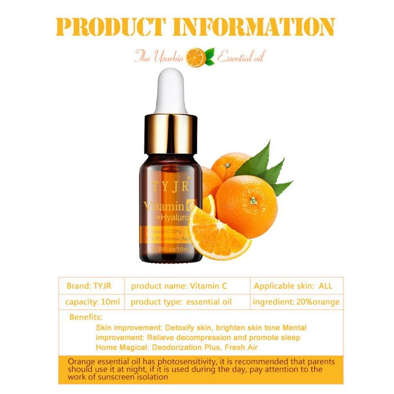 100% Pure Vitamin C Serum Liquid Freckle Removal Acne Scars Hyaluronic Acid Anti-wrinkle Vc Face Serum Fade Dark Spot