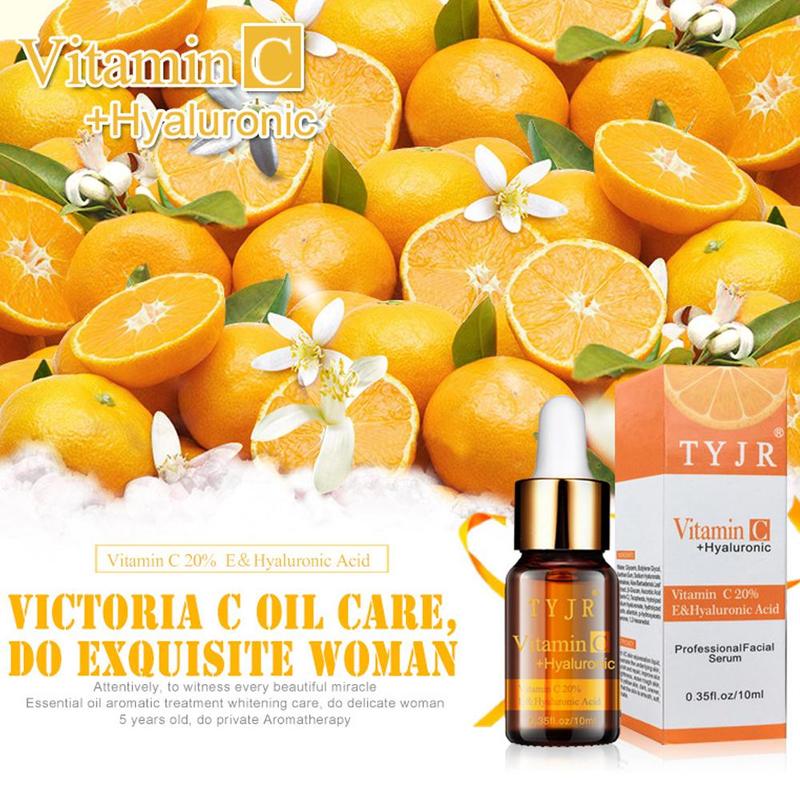 100% Pure Vitamin C Serum Liquid Freckle Removal Acne Scars Hyaluronic Acid Anti-wrinkle Vc Face Serum Fade Dark Spot