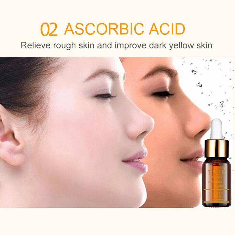100% Pure Vitamin C Serum Liquid Freckle Removal Acne Scars Hyaluronic Acid Anti-wrinkle Vc Face Serum Fade Dark Spot