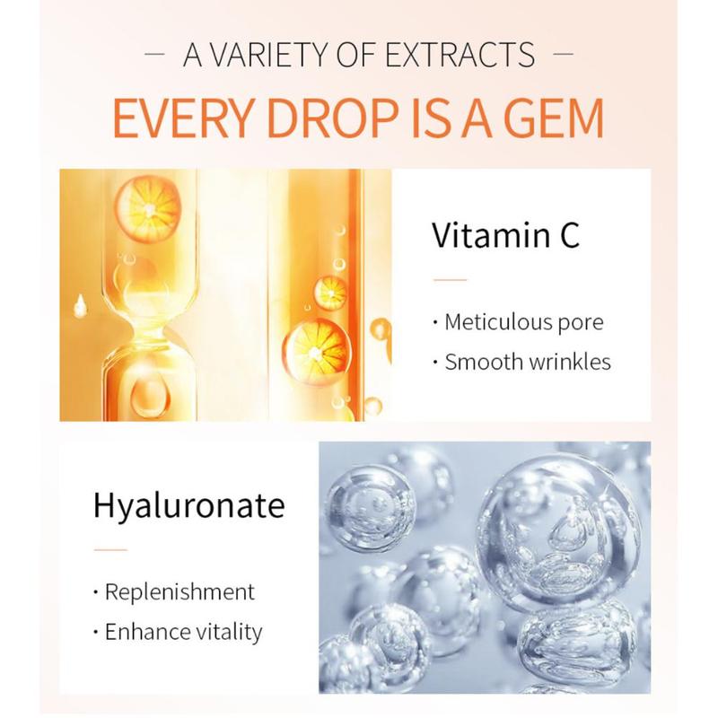 15ml Gold Snail & Vitamin C Whitening Serum Japan Hyaluronic Acid skin Care Face Serum