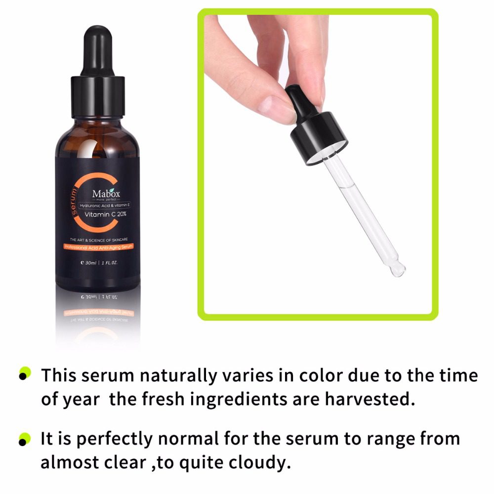 Mabox Vitamin C Whitening Serum Hyaluronic Acid Face Cream & Vitamin E - Organic Anti-Aging Serum for Face Eye Treatment Mabox Vitamin C Whitening Serum Hyaluronic Acid Face Cream & Vitamin E - Organic Anti-Aging Serum for Face Eye Treatment