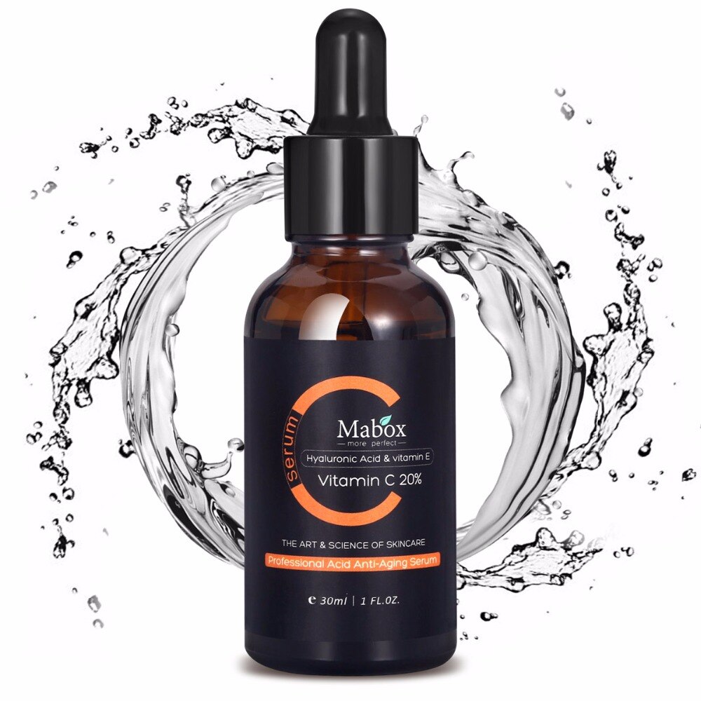 Mabox Vitamin C Whitening Serum Hyaluronic Acid Face Cream & Vitamin E - Organic Anti-Aging Serum for Face Eye Treatment