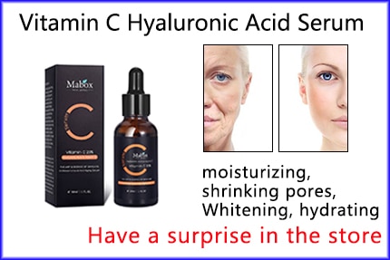 Mabox Vitamin C Whitening Serum Hyaluronic Acid Face Cream & Vitamin E - Organic Anti-Aging Serum for Face Eye Treatment