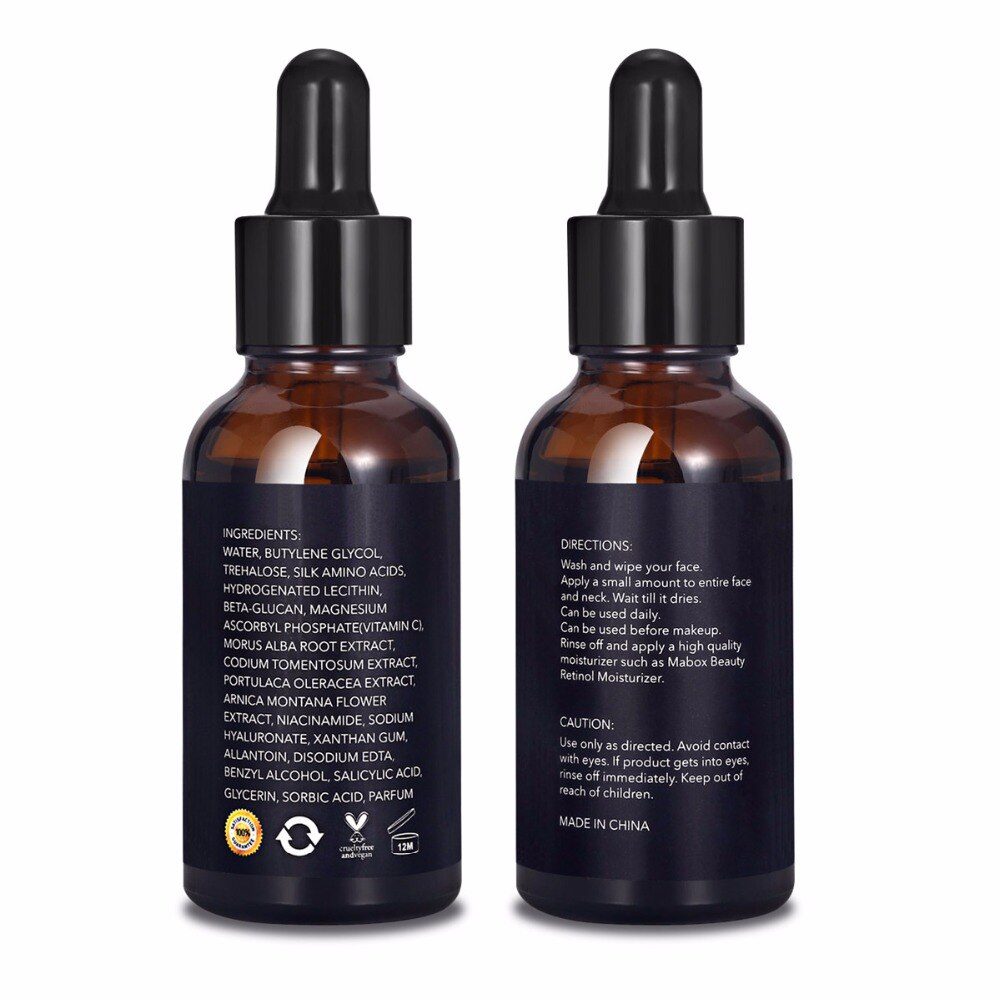 Mabox Vitamin C Whitening Serum Hyaluronic Acid Face Cream & Vitamin E - Organic Anti-Aging Serum for Face Eye Treatment Mabox Vitamin C Whitening Serum Hyaluronic Acid Face Cream & Vitamin E - Organic Anti-Aging Serum for Face Eye Treatment