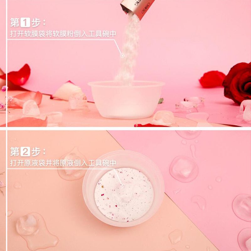 DIY SPA Collagen Rose Hyaluronic Acid Soft Mask Powder Face Mask Anti Aging Anti Wrinkle Peel Off Rubber Facial Mask