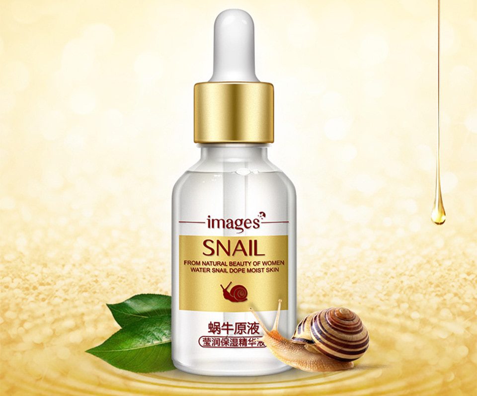 IMAGES Snail Extract Serum Face Essence Anti Wrinkle Hyaluronic Acid Anti Aging Collagen Whitening Moisturizing Face Care Beauty