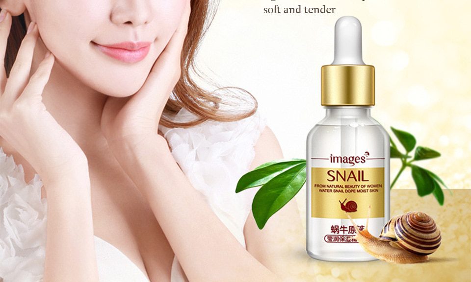 IMAGES Snail Extract Serum Face Essence Anti Wrinkle Hyaluronic Acid Anti Aging Collagen Whitening Moisturizing Face Care Beauty