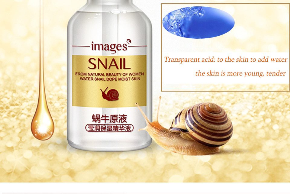 IMAGES Snail Extract Serum Face Essence Anti Wrinkle Hyaluronic Acid Anti Aging Collagen Whitening Moisturizing Face Care Beauty