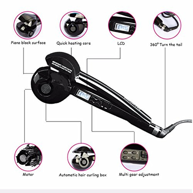LCD Professional automatic Hair Curler Styling Tools  Female curlers curling Wand Ceramic Heating Care Wave curl iron Anti-perm