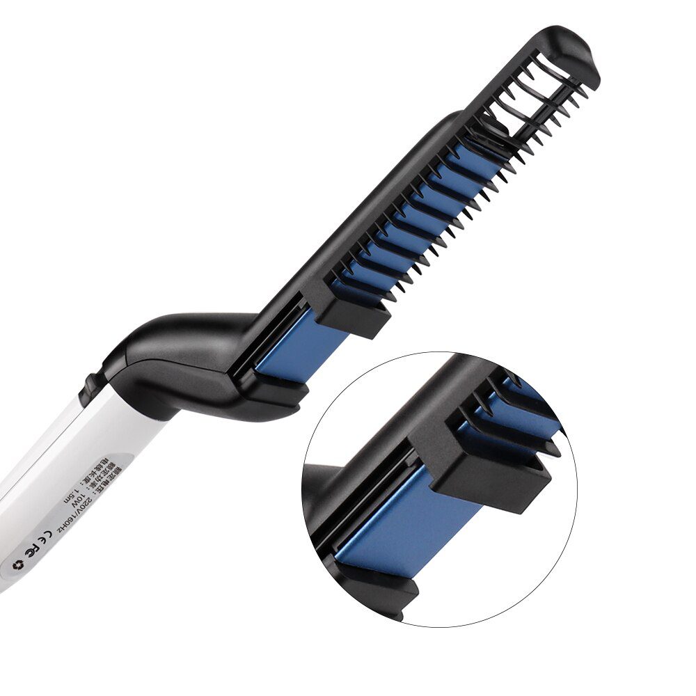 VIP Dropship Men Quick Beard Straightener Styler Comb Multifunctional Hair Curler Show Cap Tool Electric Heating Hair Brush