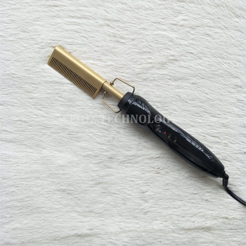 Hair Straightener Iron Hair Curler Iron Comb Wet Dry Hair Pure Copper Head Electric Environmentally Friendly Titanium Alloy YJ4