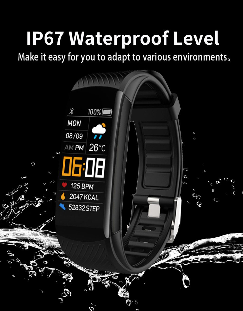 2020 Smart Watch Men Women Sport Smartwatch Blood Pressure Heart Rate Monitor Electronic Fitness Tracker Watch Ip67 Waterproof