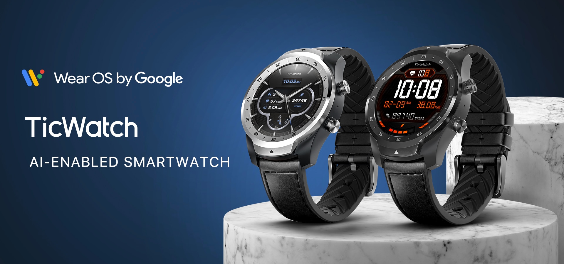 TicWatch Pro 2020 1GB RAM Smartwatch Dual Display IP68 Waterproof Watches NFC Sleep Tracking 24h Heart Rate Monitor Men's Watch