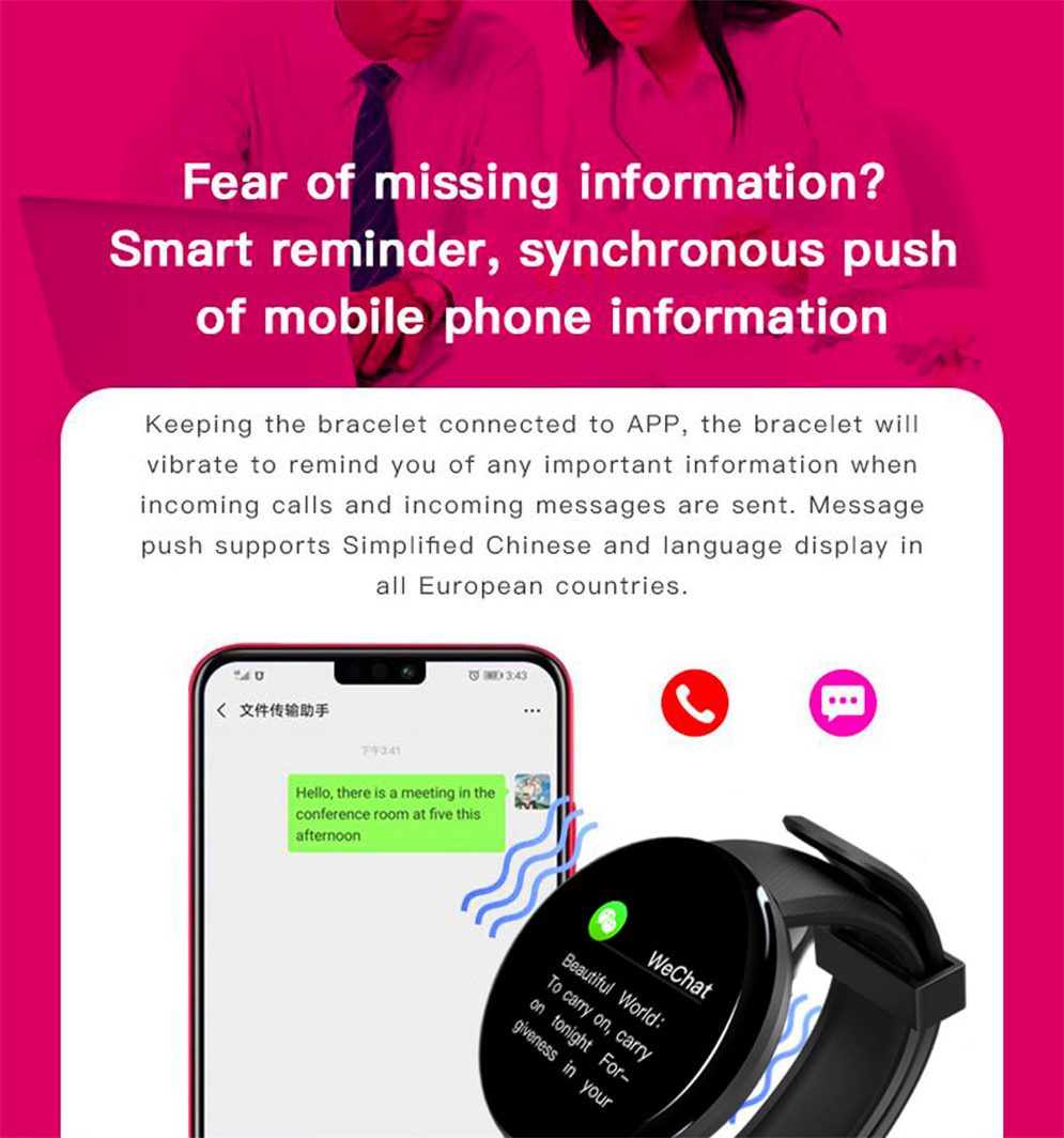 2019 Bluetooth Smart Watch Men Blood Pressure Round Smartwatch Women Watch Waterproof Sport Tracker WhatsApp For Android Ios