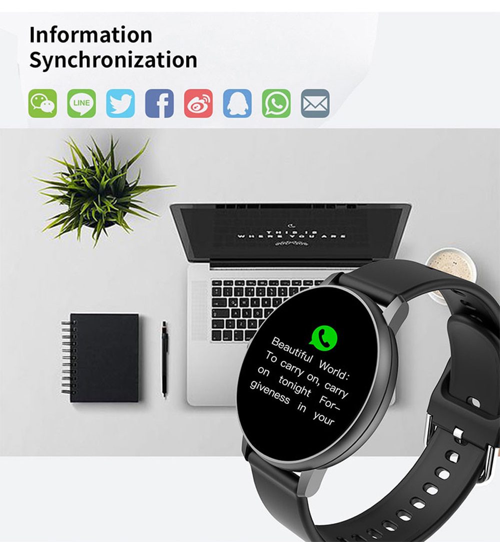 2020 Full Touch Smart Watch Men Blood Pressure Smartwatch Women Waterproof Heart Rate Tracker Sport Clock Watch For Android IOS