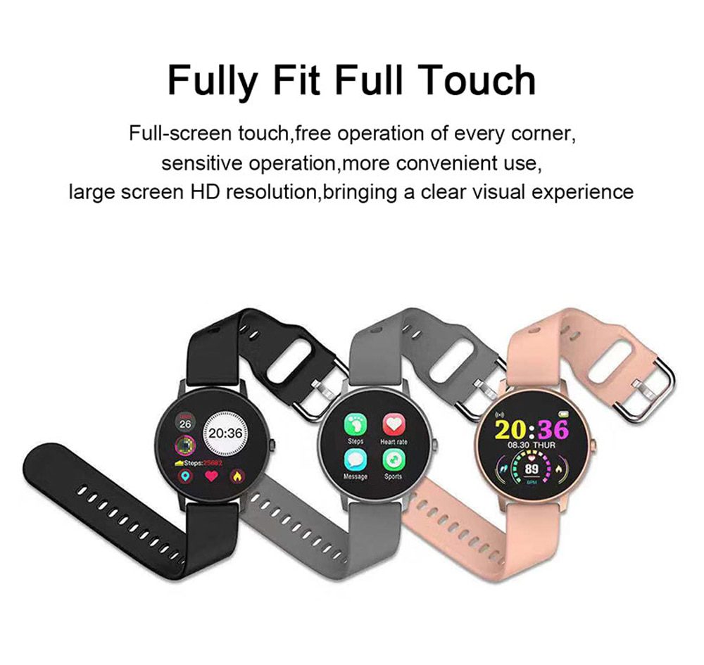 2020 Full Touch Smart Watch Men Blood Pressure Smartwatch Women Waterproof Heart Rate Tracker Sport Clock Watch For Android IOS