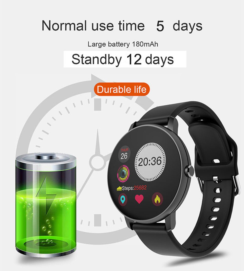 2020 Full Touch Smart Watch Men Blood Pressure Smartwatch Women Waterproof Heart Rate Tracker Sport Clock Watch For Android IOS