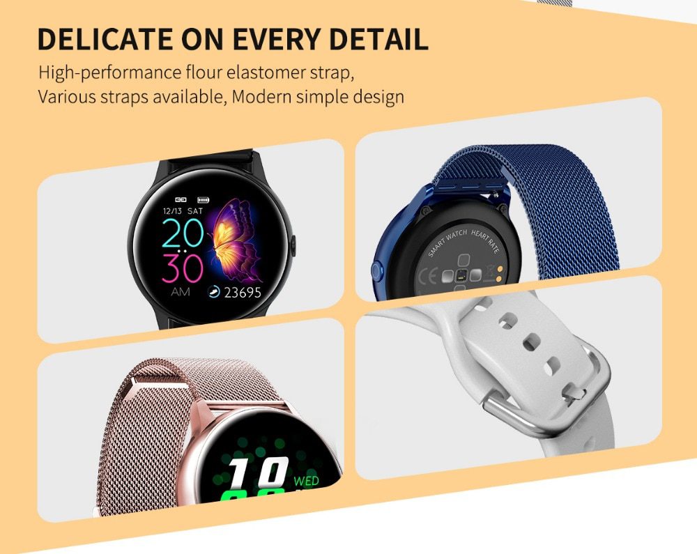 2020 New DT88 Smartwatch IP68 Waterproof Wearable Device Heart Rate Monitor Sports Smart Watch For Android IOS Long Standby