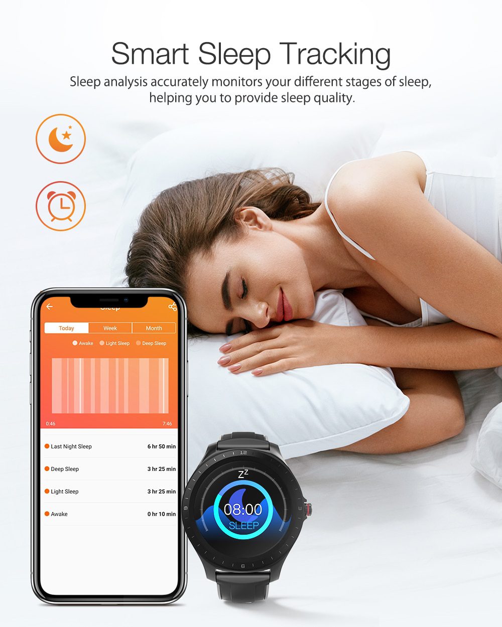 [ bluetooth 5.0 ] BlitzWolf BW-HL2 Smart Watch 1.3' Full Round Touch Screen Heart Rate Blood Pressure O2 Monitor IP67 Smartwatch